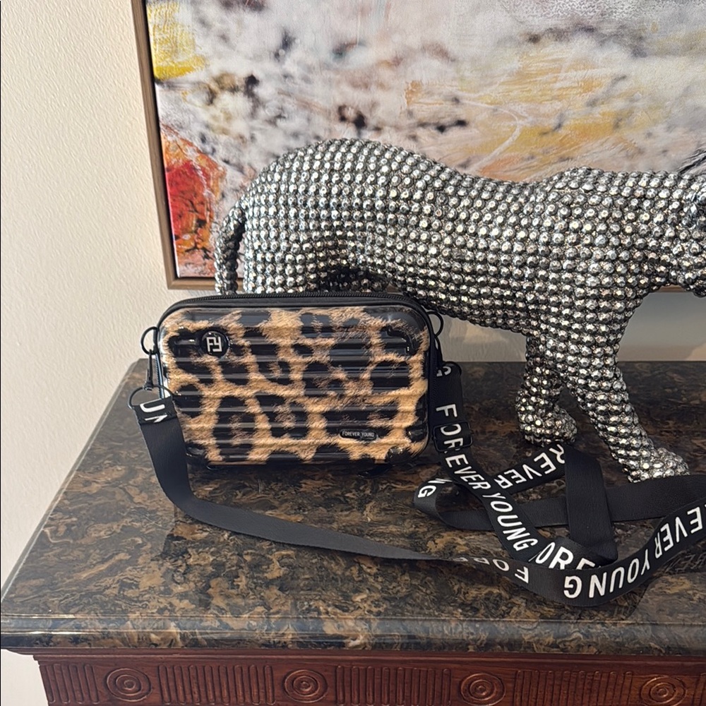 Forever Young Leopard Print Crossbody Bag NWOT